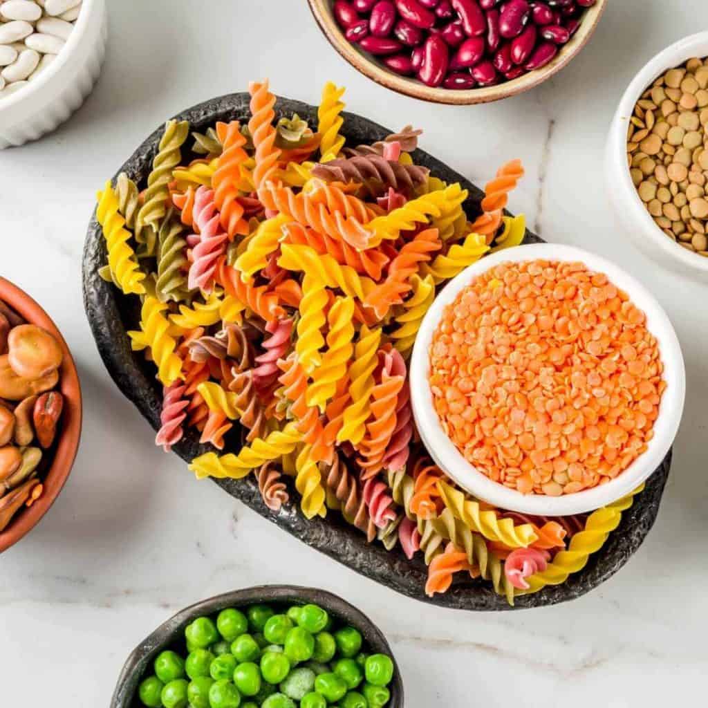 Various gluten free vegan pasta