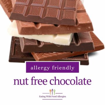 A stack of nut free chocolate bars