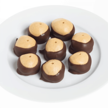 A plate of peanut free buckeyes